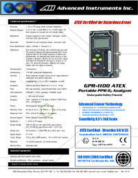 Thumbnail of document Manual - GPR-1100 Oxygen Analyzer